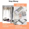 Kledingopslag 3 stks garderobe kleding organizer mesh opvouwbare lade organisatoren voor wasbaar gevouwen