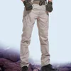 Calça masculina homens táticos elásticos do exército militar do Exército Multipockocket Imper impermeável Carga casual resistente a desgaste 230815