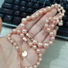 Link armbanden 2023 Fashion sieraden voor vrouwen Bracelet Pink Pearl roestvrij staal hoogwaardige feestaccessoires Verjaardagsgeschenk