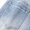 Mens jeans ontwerper nieuwe denim pant heren bulk bedrukte slanke fitting kleine voet casual stretch jean hziv