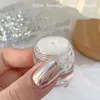 Nail Glitter 1Box Moonlight Mirror Nails Powder Silver Fine Glitters Metallic Effect Pigments Gel Polish Chrome Holographic Powders 230814