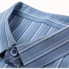 Camisas casuales para hombres 2023 Summer Luxury Cleja corta Vestido vertical Smart Male Man Simple Fino Man 3xl
