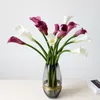 Decorative Flowers 63cm Calla Lily Artificial Flower PU Hose Small Shooting Props For Wedding Home Meeting Table Decoration
