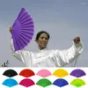 Decorative Figurines Tai Chi Fan Plastic Bone Silk Cloth Chinese Traditional Martial Arts Folding For Home Decor