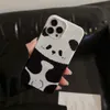 Black and white panda phone case suitable for 14 Pro Max 13 11 Fun Cartoon 12