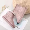 Boots Snow 2023 Winter Female Short Tube Waterproof Non-slip Korean Version Of The Wild Student Leather Shoes