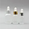 10/20/30ml frasco conta-gotas de vidro quadrado com pipeta de olho vazio geada aromaterapia óleos essenciais recipientes btjti