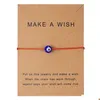 Identificazione Make A Wish Blue Ealte Evil Eye Bracciale carta tessuta Bracciale Donne regolabili braccialetti di corda rossa fortunata Famiglia Fashion Drop DHTC6