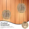 Pendants lampes 2pcs tissage de lampe suspendue Imitation du plafond Imitation du rotin