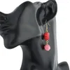 Dangle Earrings Red Aventurine Exclusive Women Elegant Earring絶妙なレディクラシックファッションジュエリーギフト