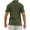 Men's T Shirts 2023 Spring/Summer Polo Shirt Amazon T-Stripe Top Button Lapel Solid Loose