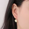 Hoop Earrings S925 Silver Needle Piercing Round Earring For Women Girls Party Wedding Jewelry Eh1170