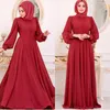 Ethnic Clothing 2023 Middle East Muslim Womens Long Dress Solid Color Large Size Chiffon Studded A-line Abayas For Women Islamic