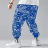 Pantaloni da uomo pantaloni vintage che colano paisley stampato da uomo pantaloni casual retrò salottini