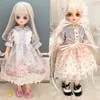 Dolls 30cm BJD Doll 18 Movable Jointed Handmade DIY Bjd Princess Dress Mohair Toys Make Up long Hair Toy Gift for Girls 230815