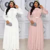 Etnische kleding gewaad Afrikaine lange mouw jurken voor vrouwen 2022 Elegante trouwjurk Muslim Chiffon Abaya Turkse Dubai Kaftan D2606