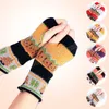 Weihnachtsstrickhandschuhe Männer Frauen verdickte fingerlose halbe Fingerhandschuhe Winter warmer Unisex Faustgrad Arm Wärmer Guantes