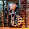 Novelty Items 3D Monster Booknook Sculpture Ornament Resin Book Holder Decor Horror Peeping on The Bookshelf Monsters Desktop Bookend Statues J230815