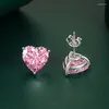 Orecchini per borchie 10x10mm amore cuore cz