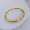 Bangle Charming Edelstahl Gold Lucky Design Bambusarmband Schmuck Juwelenmädchen Valentinstagsgeschenk