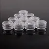 5Gram/5ml Clear Plástico Cosmético Jarros de recipiente com tampas parafusadas Encombustível Balmés pregos de pó de pó Botty Cream Cera Bottle Vlrmc