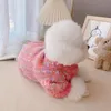 犬のアパレル秋の冬セーターカーディガンペット犬服ハートウォームドッグ衣類猫小さな厚いかわいいピンクファッションボーイガールチワワ230815