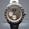 Kuvars hareketi kronograf izle erkekler mavi iskelet kadran lastik band erkek izleme spor saatleri montre homme9653268