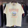 Rhude T-Shirt Mens Designer T Shirt قمصان تجريب للرجال القمصان الضخمة تي شيرت تي شيرت 100 ٪ من القطن rhude tshirts خمر الحجم قصير الأكمام S-5XL 796177042