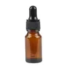10 ml Amber Glass Droper -flaskor för eteriska oljor/ parfymåfyllningsbar tom Amber Bottle Blanda Blandar Glasflaskor Vlawb