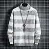 Men's Sweaters Men Striped Knit Jumpers Woman Pullover Crew Neck Harajuku Sweatshirt Autumn Fashion HipHop Streetwear Sweater