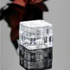 5 ml 5g Clear Square Cosmetic tom burk potten ögonskugga makeup ansikte grädde container flaska akryl för krämer hudvårdsprodukter smink till EVPG