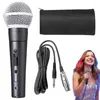 Microfones microfones de mão com fio microfone vocal com microfone de algodão que absorve o som de som para mulheres