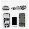 Welly 1 24 Diecast Leghe Model Car DMC-12 Delorean al futuro Time Mane Metal Toy Auto per Kid Toy Giose Collection T230815