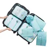 Förvaringspåsar 1 Set/8 stycken Set Travel Organizer Lagringspåsar Suitcase Packing Set Lagring Fodral Portable Bagage Organizer Clothe Shoe Pouch 230814