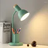 Bordslampor nordiska kreativa penna hållare liten lampa ins tjej ögon studie rum dekor skrivning belysning student sovsal sovrum sovrum
