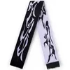 Scarves Kpop irregular pattern Jacquard Women knitted scarf Y2K Gothic Grunge black White Tassel scarf Winter fashion luxury shawl 230814