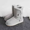 Sapatos de vestido sapatos naturais de pele mulher 2022 Nova chegada 100% real marca de carneiro clássica mulher botas de neve para mulheres botas de inverno x230519
