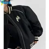 Yiciya Jacket Winter Bomber Women Racing Coats American College Black Zipper Parka Varsity Jackets Baseball Vintage Bombers 2023 HKD230815