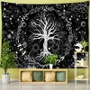 Arazzi Tree of Life Abete muro appeso TV hippie Sfondo per la casa R230815