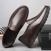 Hardloopschoenen lederen schoenen mannen loafers glijden op zakelijk casual lederen schoenen klassieke zachte mocassins hombre ademende mannen schoenen flats 230803