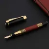 Fountain Pens High Quality 530 Golden Carving Mahogany Luxury Business School Student Office Supplies Pen Ink 230814