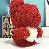 Decoratieve bloemen 40 cm Rose Bear 2023 Teddy Foam Decoration Christmas Gifts Valentijnscadeau