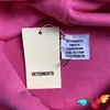 Erkek Hoodies Sweatshirts 2023FW Pembe Vetements Lucky Hoodie Kadın 1 1 Kırmızı Vetements Hoodie Vintage Şampuan VTM Sweatshirt Büyük fermuar Z230816