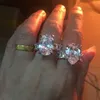 Обручальные кольца Винтажный овальный срез 8CT Лабораторный кольцо с бриллиантовым кольцом 925 Стерлинговые серебряные ювелирные украшения для женщин для женщин.