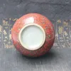 Decorative Figurines Chinese Old Porcelain Red Glazed Hulu Vase