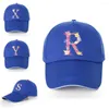 Ball Caps Baseball Hat Pink Letter Cotton Adjustable Alphabet Sun Protection Four Seasons Fashion Casual All-Match Snapback