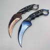 Couteau Karambit à lame Ztech de 9 pouces, finition polymère avec gaine en nylon