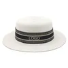Wide Brim Hats Spring Style Raffia Straw Hat Ribbon Letter Big Ladies Sun Seaside Vacation Travel High Quality