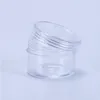 Tapa de tornillo de plástico pequeño de 15 gramos recargable con base transparente de plástico vacío Frascos de recipiente de plástico para botellas de uñas Sombra de ojos contenida gbeJ