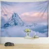Tapestries Sunset Mountains And Rivers Landscape Painting Tapestry Wall Hanging Style Aesthetics Room Home Decor
